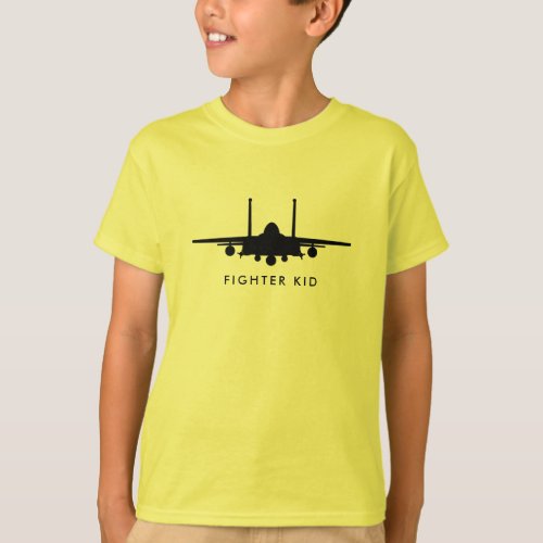 Fighter Kid Strike Eagle Jet with Custom Text T_Shirt