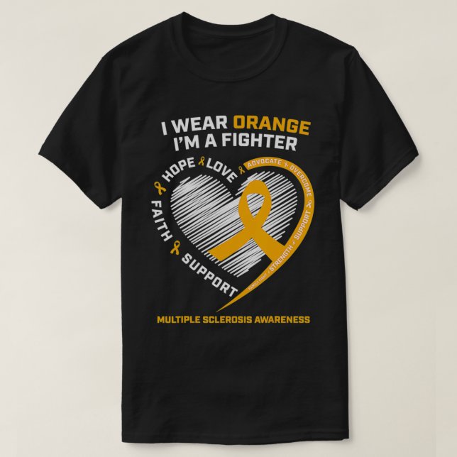 Fighter MS Gifts Multiple Sclerosis Awareness  T-Shirt (Design Front)