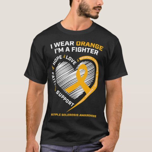 Fighter MS Gifts Multiple Sclerosis Awareness  T_Shirt