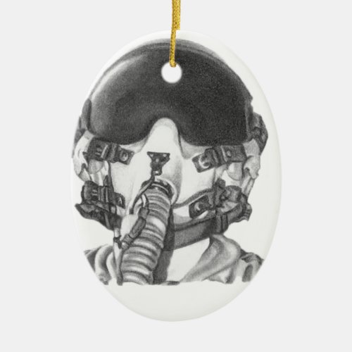 Fighter Pilot Ceramic Ornament