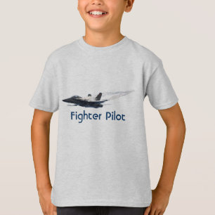 Fighter Pilot F/A-18 Hornet Jet Plane Kids T-Shirt