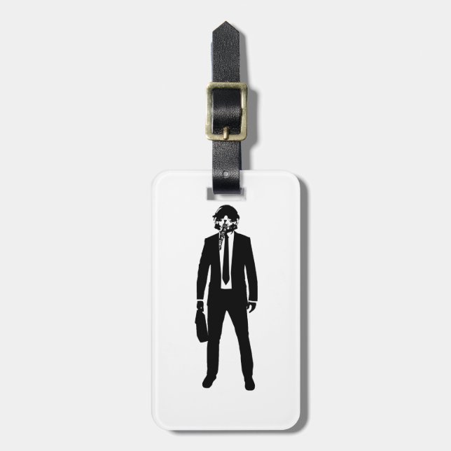 Fighter PIlot Fashion Suit Luggage Tag (Front Vertical)