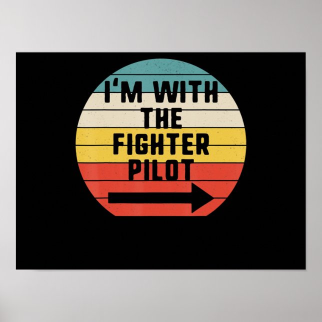 Fighter Pilot Halloween Matching Couple Gift Poster (Front)