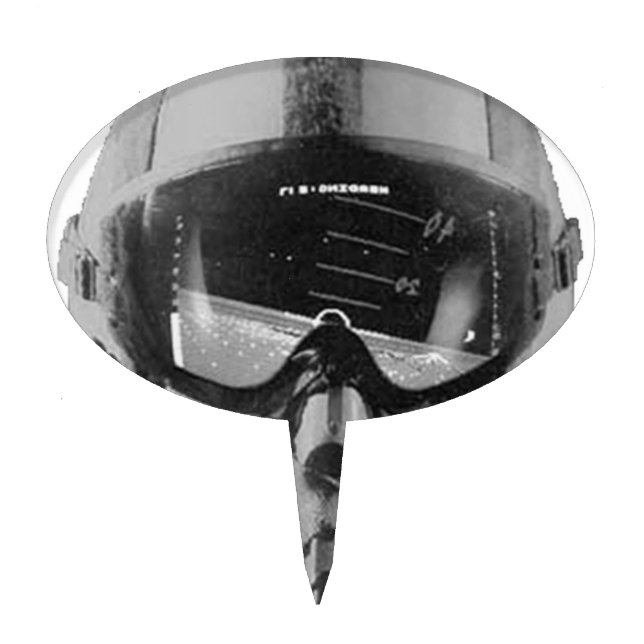 Fighter Pilot Helmet and Altimeter Cake Topper (Front)