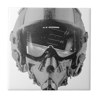 Fighter Pilot Helmet And Altimeter Ceramic Tile by customvendetta at Zazzle