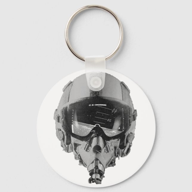 Fighter Pilot Helmet and Altimeter Keychain (Front)