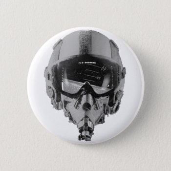 Fighter Pilot Helmet And Altimeter Pinback Button by customvendetta at Zazzle