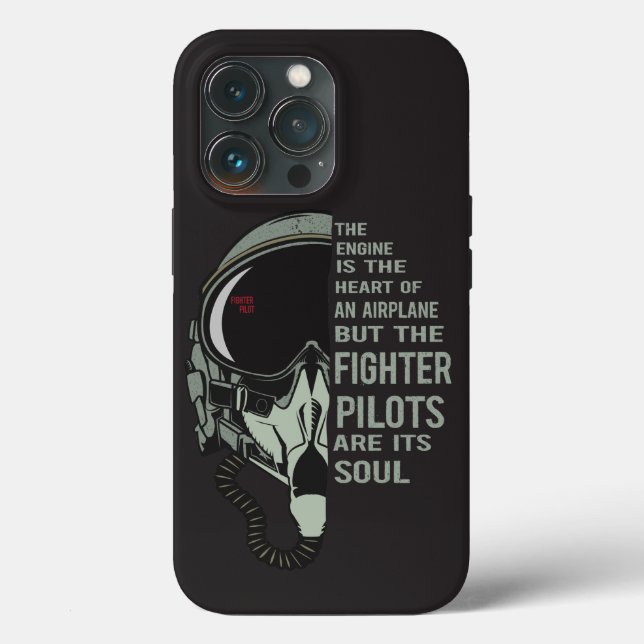 Fighter Pilot Helmet and Oxygen mask maximum speed Case-Mate iPhone Case (Back)