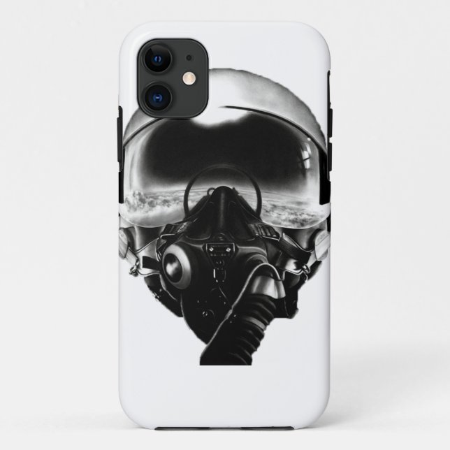 Fighter Pilot Helmet Case-Mate iPhone Case (Back)
