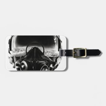 Fighter Pilot Helmet Luggage Tag by customvendetta at Zazzle