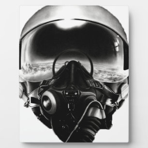 Fighter Pilot Helmet Plaque