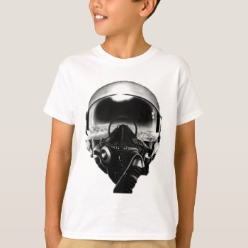 Fighter Pilot Helmet T-shirt by customvendetta at Zazzle