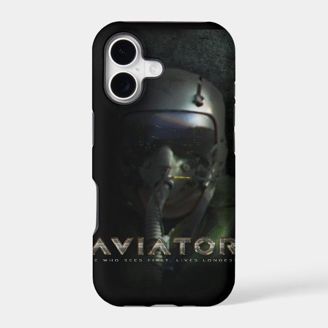 Fighter Pilot Hud Helmet Iphone Case (Back)