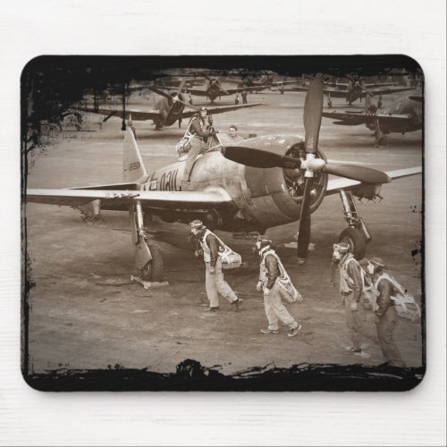 Fighter Pilots Training on P_47 Thunderbolts Mouse Pad
