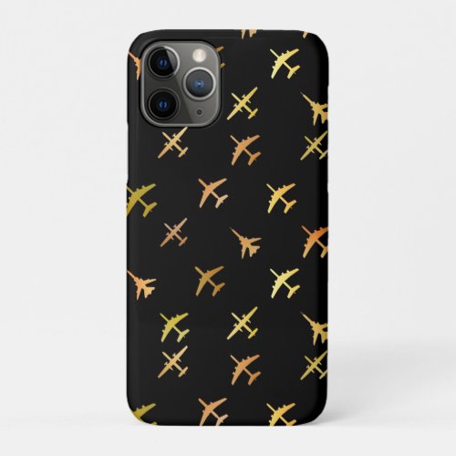 Fighter planes on black iPhone 11 pro case