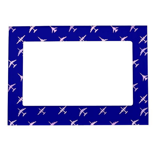 Fighter planes, on navy blue magnetic photo frame (Front)