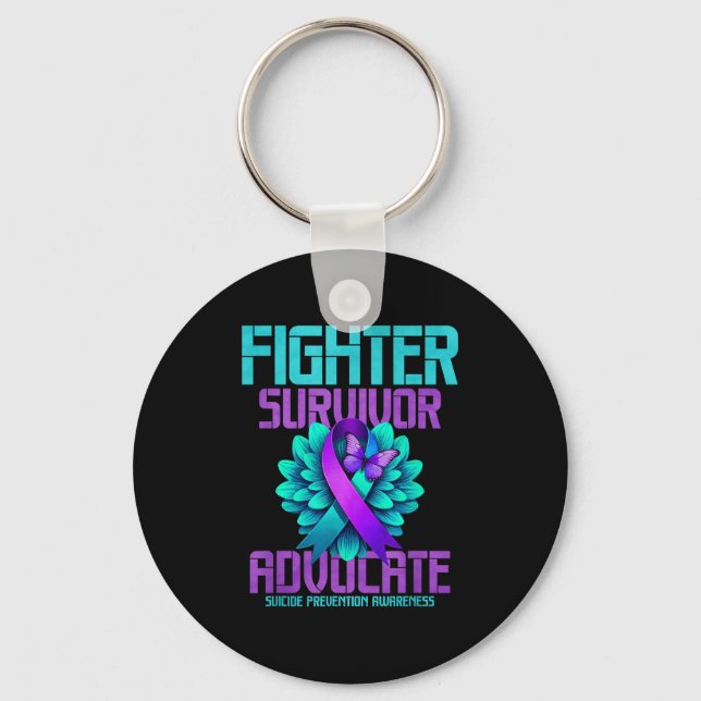 Fighter Survivor Advocate  Keychain (Front)