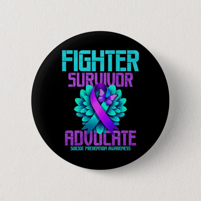 Fighter Survivor Advocate Premium Button (Front)