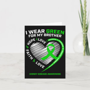 Fighter Warrior Gifts Brother Green Kidney Disease Card