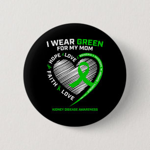 Fighter Women Men Gifts Mom Kidney Disease Awarene Button