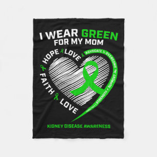 Fighter Women Men Gifts Mom Kidney Disease Awarene Fleece Blanket