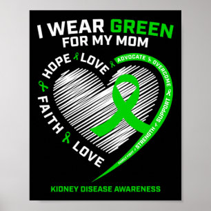 Fighter Women Men Gifts Mom Kidney Disease Awarene Poster