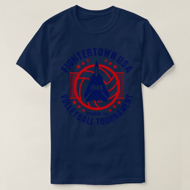 Fightertown USA Volleyball Tournament T-Shirt (Design Front)