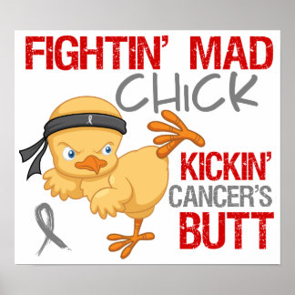 Fightin Chick Brain Cancer Poster