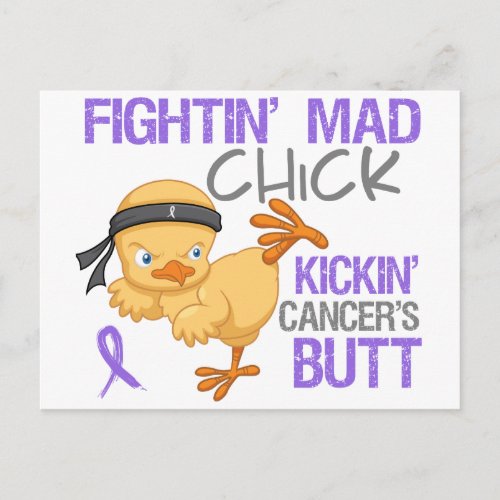 Fightin Chick Hodgkins Disease Postcard