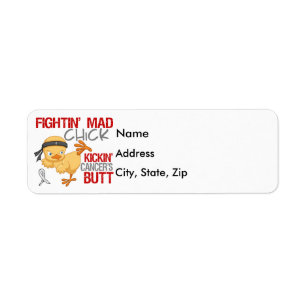 Fightin Chick Lung Cancer Label