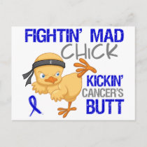 Fightin Chick Rectal Cancer Postcard