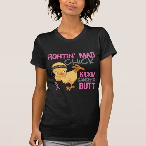 Fightin Mad Chick Breast Cancer T_Shirt