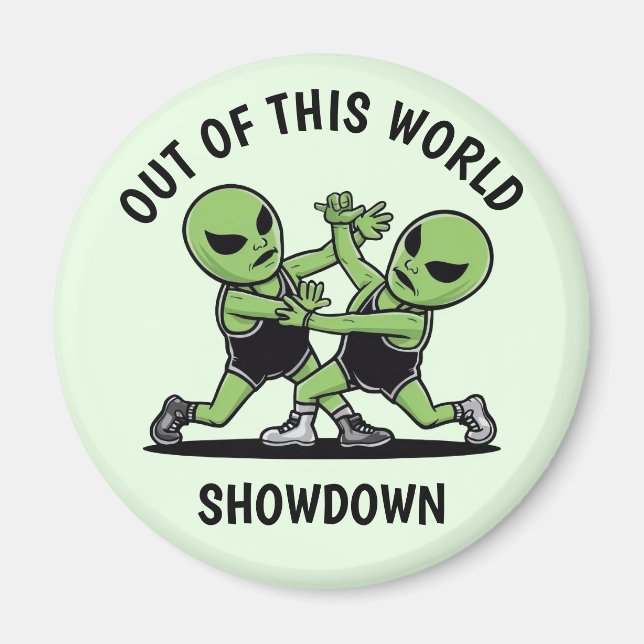 Fighting Aliens Magnet (Front)