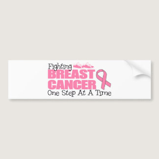 Fighting Breast Cancer One Step At A Time Bumper Sticker