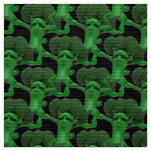 Fighting Broccoli Boxing Fabric - Customizable Fun
