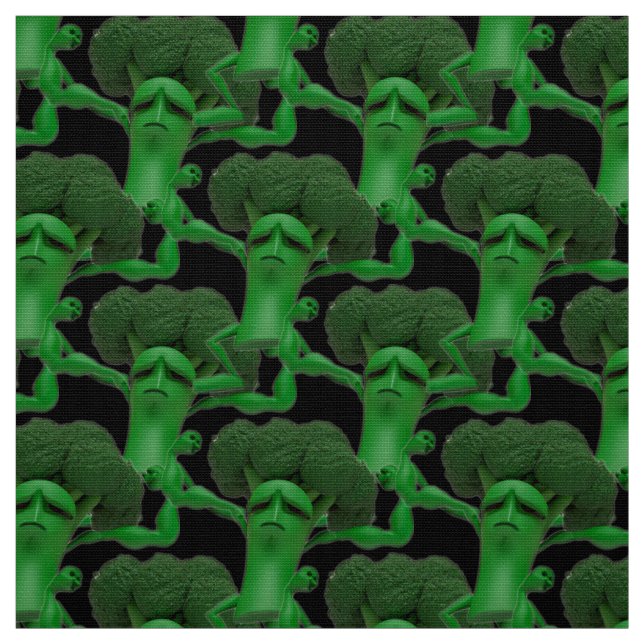 Fighting Broccoli Boxing Fabric - Customizable Fun (Swatch)