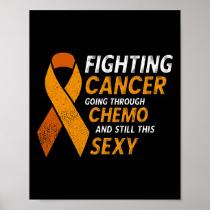 Fighting cancer leukemia blood cancer awareness poster