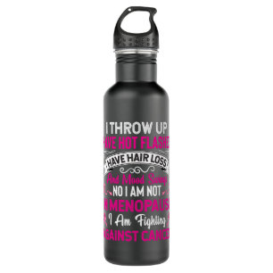 Fighting Cancer Pink Ribbon Breast Cancer Stainless Steel Water Bottle