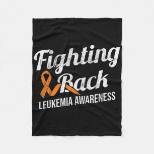 Fighting Ck Leukemia Awareness Leukemia Cancer Rib Fleece Blanket