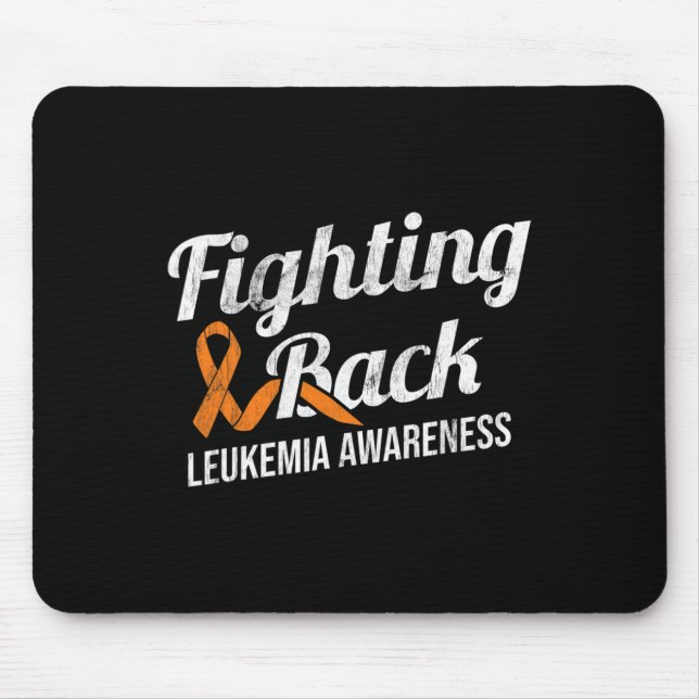 Fighting Ck Leukemia Awareness Leukemia Cancer Rib Mouse Pad (Front)