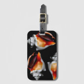 Fighting Conch Black Luggage Tags (Front Vertical)