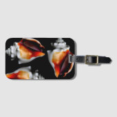 Fighting Conch Black Luggage Tags (Front Horizontal)