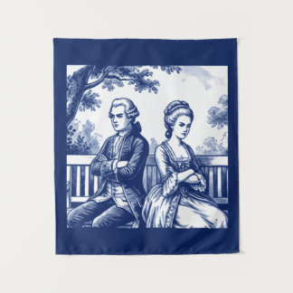 Fighting Couple Tapestry