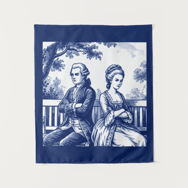 Fighting Couple Tapestry (Front)