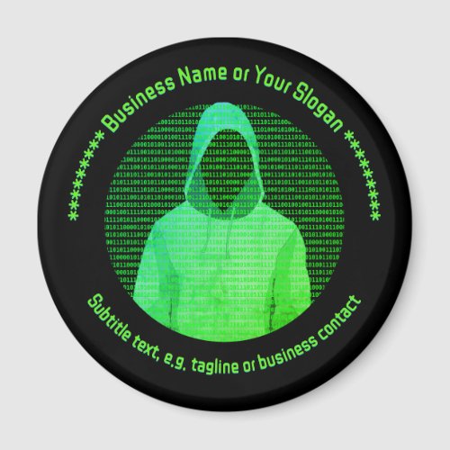 Fighting Digital Crime _ Cyber Hacker Custom Text Magnet