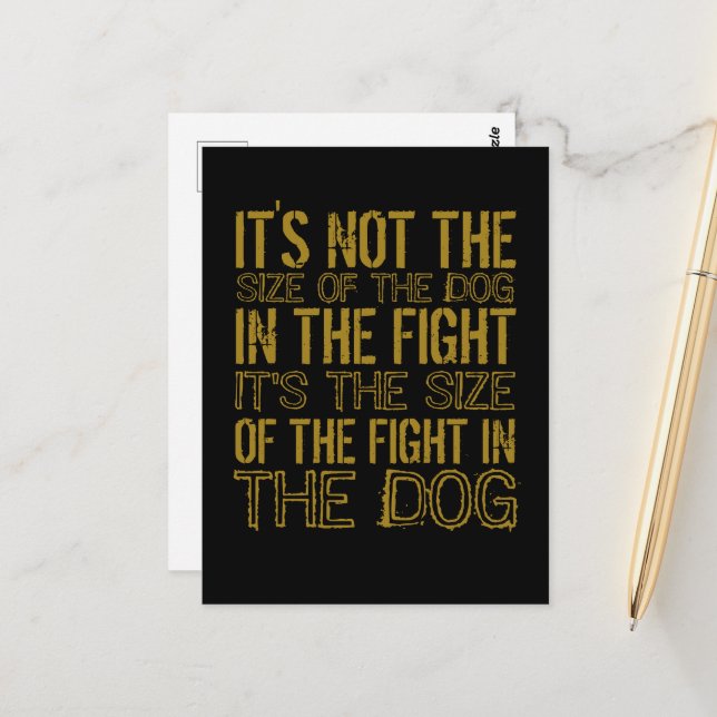 Fighting Dog Postcard (Front/Back In Situ)