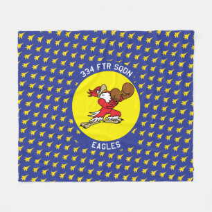 Fighting Eagles F-15E Fighter Jet Pattern Fleece Blanket