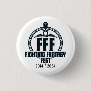 Fighting Fantasy Fest 10th Anniversary Badge Button