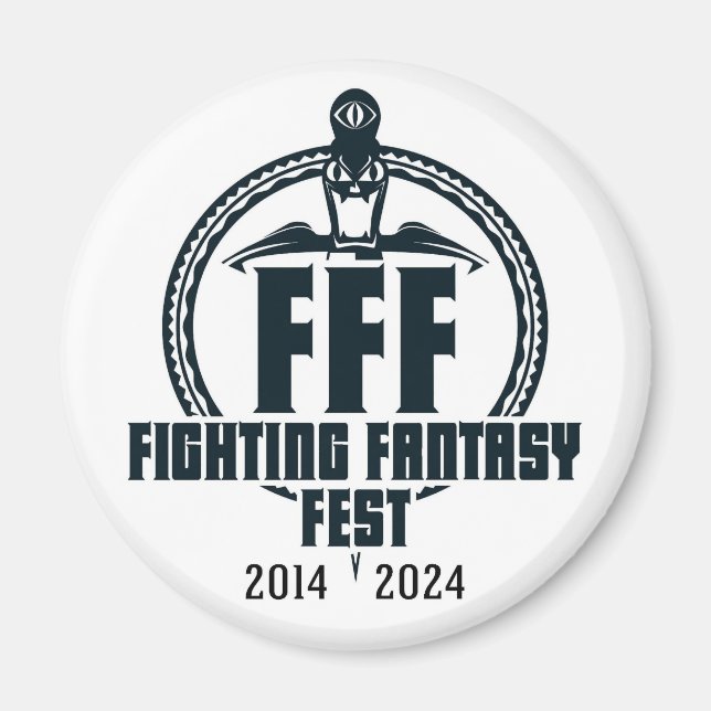 Fighting Fantasy Fest 10th Anniversary Magnet (Front)