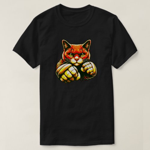 Fighting Ginger Cat T_Shirt